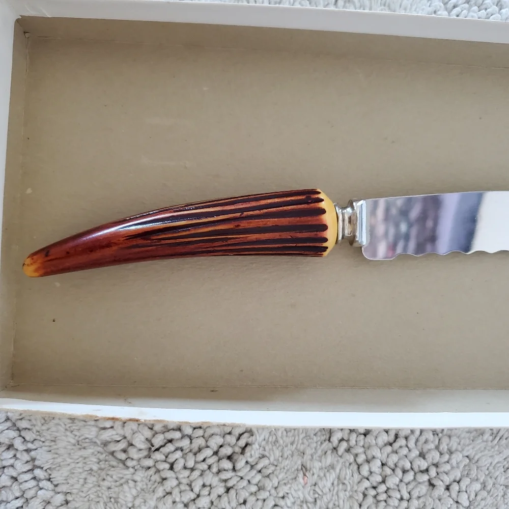 VTG 60's REGENT SHEFFIELD Stag Horn Carving 13